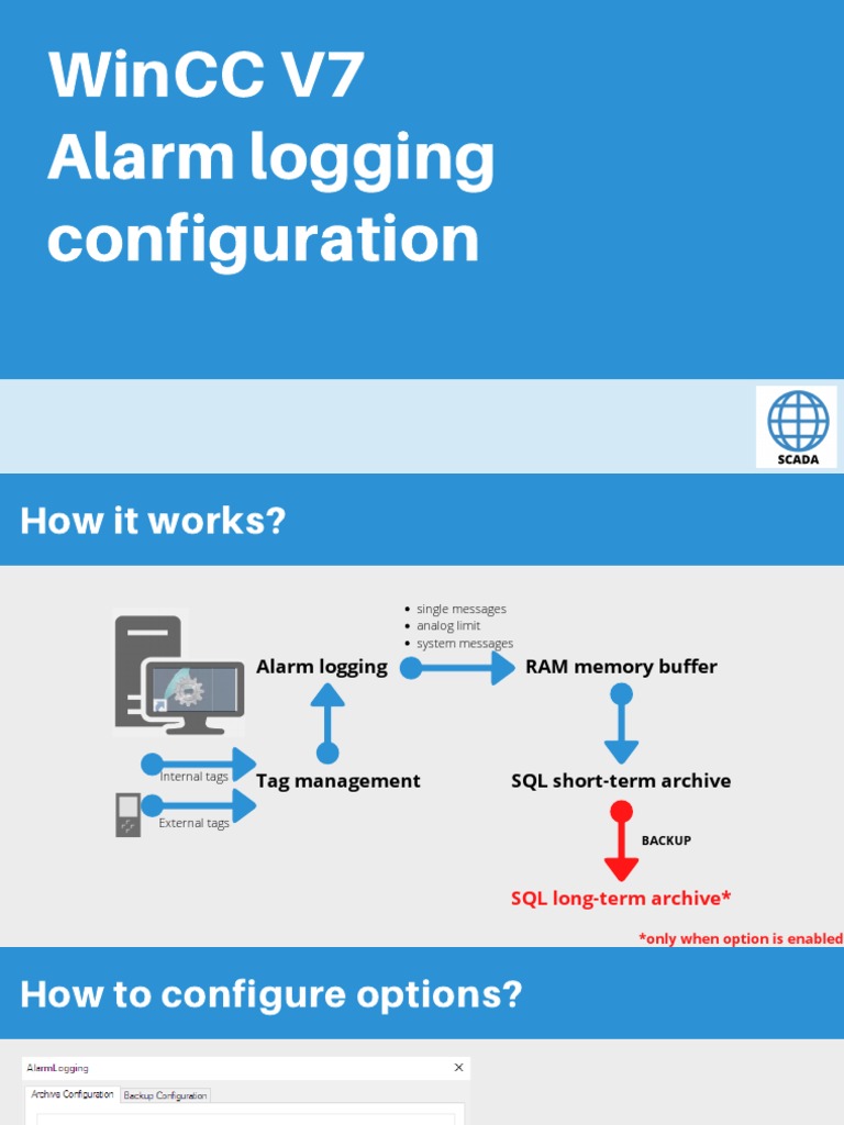 WinCC Alarm Logging Configuration Guide | PDF | Computers