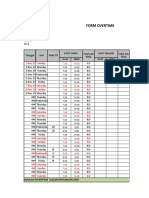 Contoh Verifikasi Kehadiran Dan Perhitungan Overtime