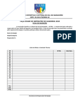 Inscrição Taça Cidade de Imperatriz Handebol 2019