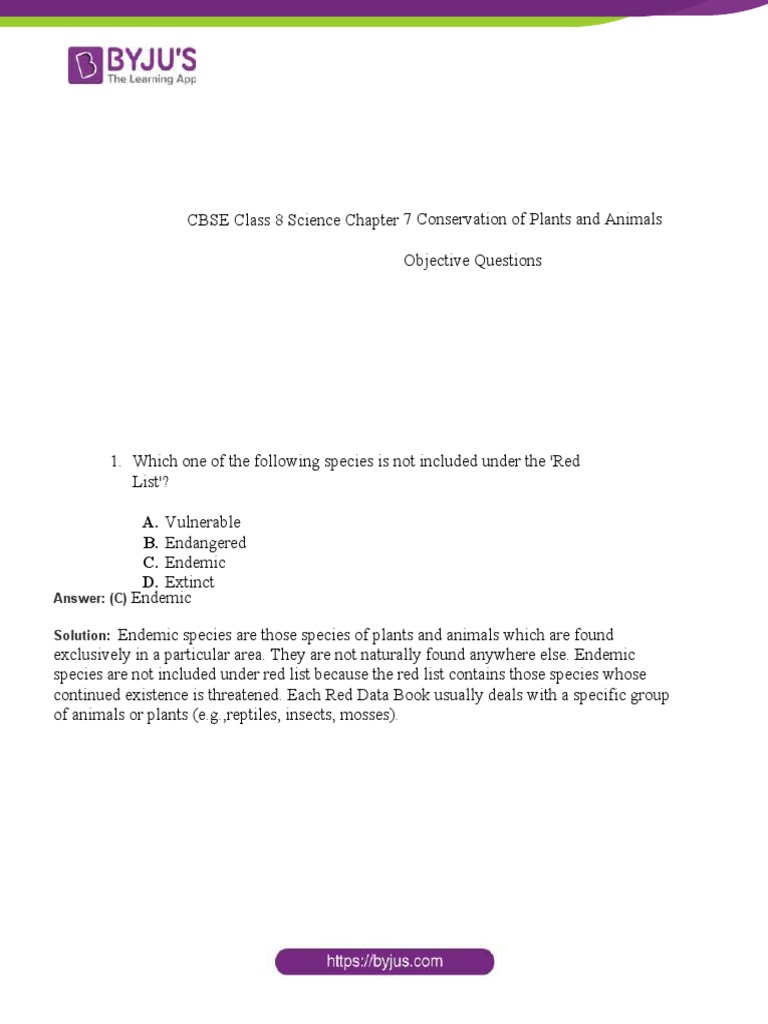 Class 8 Science: Conservation MCQs | PDF | Climate Change | Greenhouse ...
