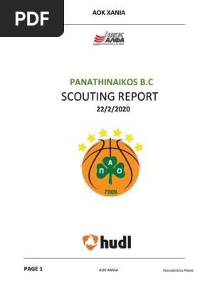 Panathinaikos B.C Scouting Report (ΑΟΚ ΧΑΝΙΑ)