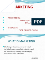 E - Marketing: Presented By:-Mrityunjay Kumar ROLL-30 Guided By: - Prof. Pramod Pawar