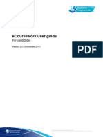 Ecoursework User Guide: For Candidates