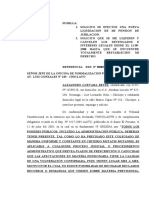 Solicitud de nueva liquidación de pensión de jubilación y pago de devengados e intereses legales