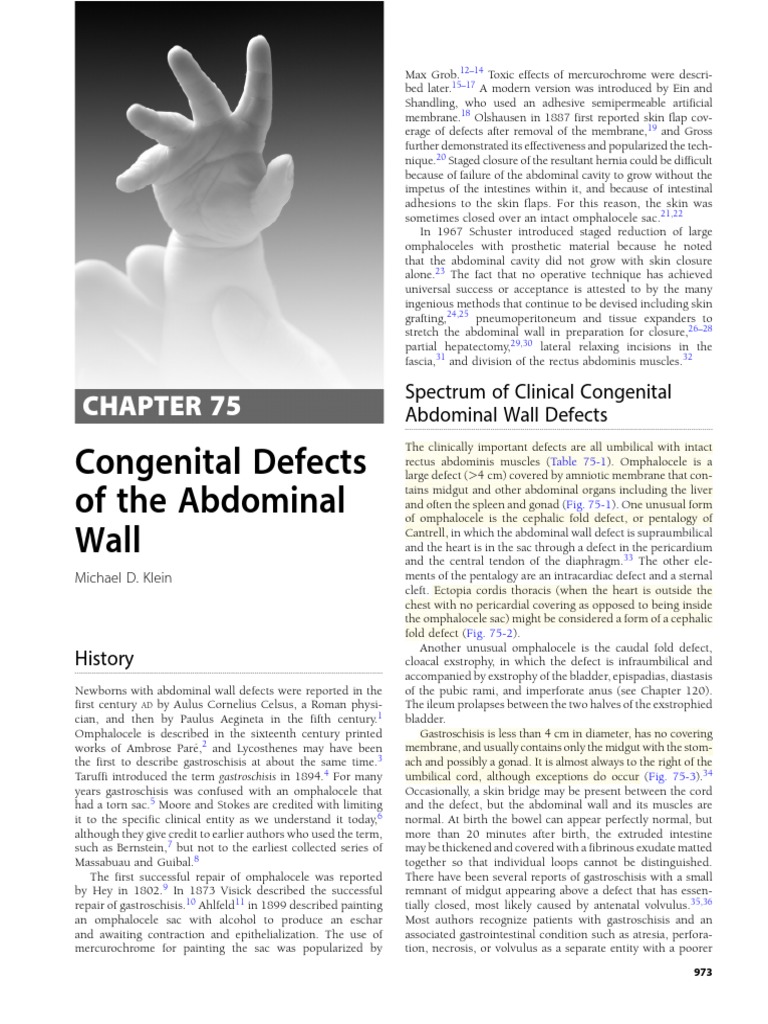 Pediatric Abdominal Wall Defects | PDF | Caesarean Section | Childbirth