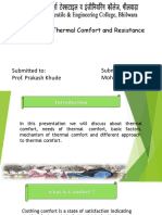 Thermal Comfort and Resistance Presentation