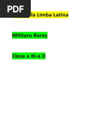 Proiect Lb. Latina