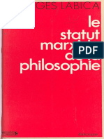 Georges Labica Status Marxiste de La Philosophoe