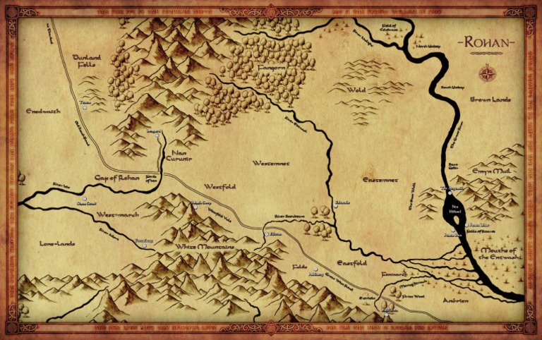 Detailed Map of Rohan | PDF