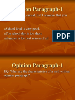 Opinion Paragraph