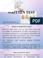 Written Test (BPED 15) by Jim Esparcia and David Gadingan