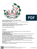 Poder Judiciário Do Estado de Minas Gerais: Número Do Documento: 20120917312086800001419912227