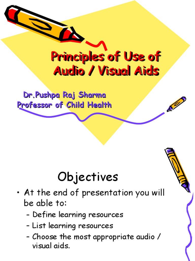 Principles of Use of Audio / Visual Aids | PDF