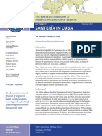 2021 USCIRF Factsheet - Santeria in Cuba