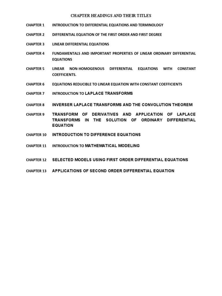 Chapter Headings and Their Titles 2021 New | PDF