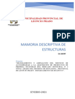 Memoria Descriptiva de Estructuras