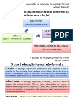 A Questão Da Educação Formal