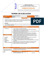 Normas de Ejecución - Mantenimientos Viales MTC