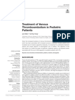 Treatment of Venous Thromboembolism in Pediatric Patients: Background