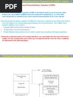 The General Material Balance Equation (GMBE)