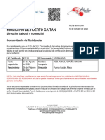 Obtén aquí tu certificado de residencia de Puerto Gaitán