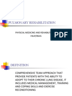 Pulmonary Rehabilitation: Physical Medicine and Rehabilitation Fkup/Rshs