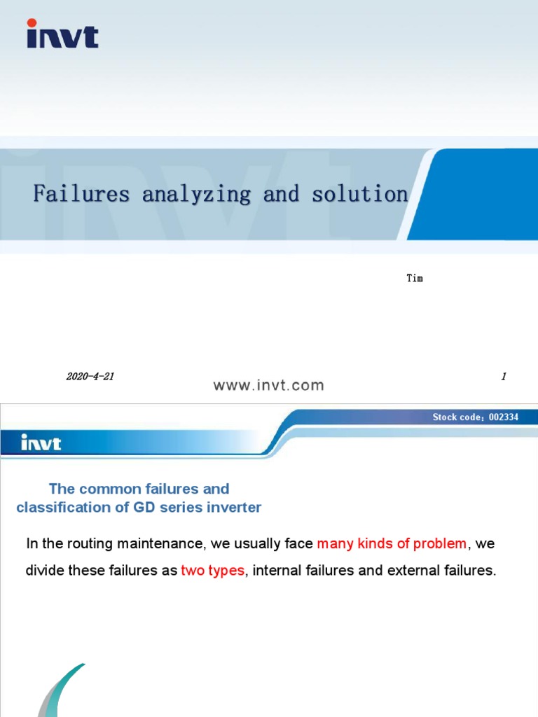 Failures Analyzing and Solution PDF Power Inverter Rectifier