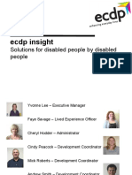 Ecdp Insight: Solutions For Disabled People by Disabled People