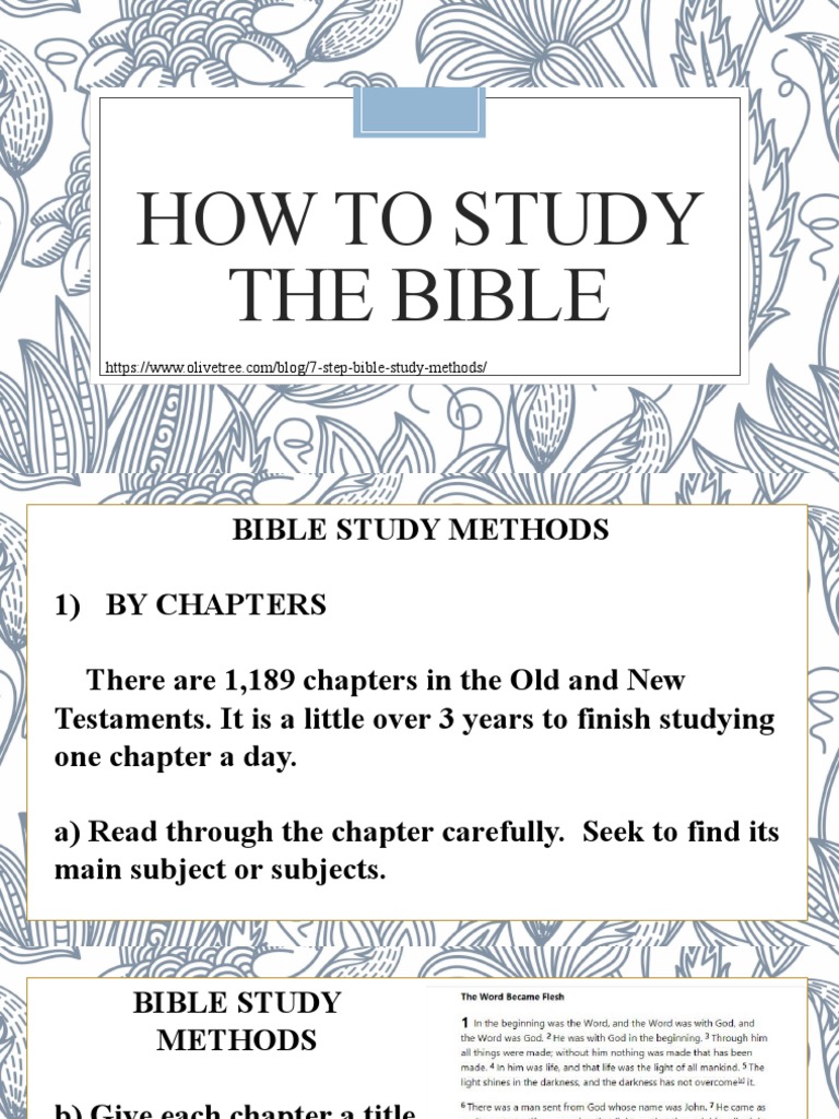 How To Study The Bible | PDF | Gospel Of John | Jesus