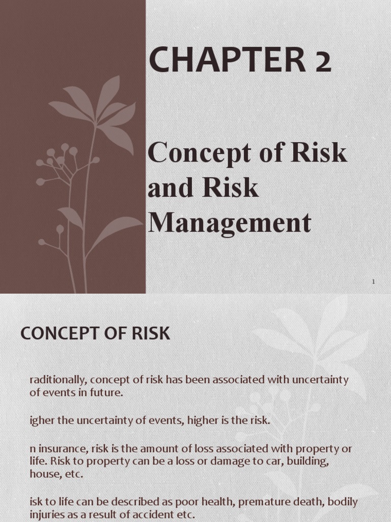 Concept of Risk and Risk Management | PDF | Credit Risk | Risk