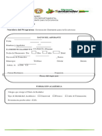 FORMULARIO - DE - INSCRIPCION - Genraciòn Diamante para La Excelencia