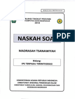 Naskah Soal KSM MTs Tingkat Provinsi Tahun 2018