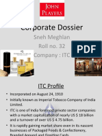 Corporate Dossier: Sneh Meghlan Roll No. 32 Company: ITC