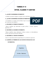 Bryan Carranza - Tarea # 13 Estamentos, Clases y Castas