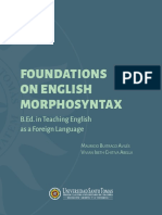 Foundations On English Morphosyntax