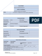 Assessment 1 Cluster SITXMGT001, SITXMGT002 Knowledge