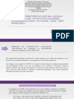 Causas y Consecuencias que ha causado la pandemia del covid-19 en los países sub.desarrollados ( Ecuador, chile, Perú. Venezuela)