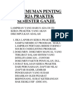 Pengumuman Kerja Praktek - Lampiran CD - New