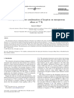 Adsorption and Pore Condensation of Krypton On Mesoporous