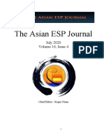 The Asian ESP Journal: July 2020 Volume 16, Issue 4