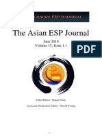 The Asian ESP Journal: June 2019 Volume 15, Issue 1.1
