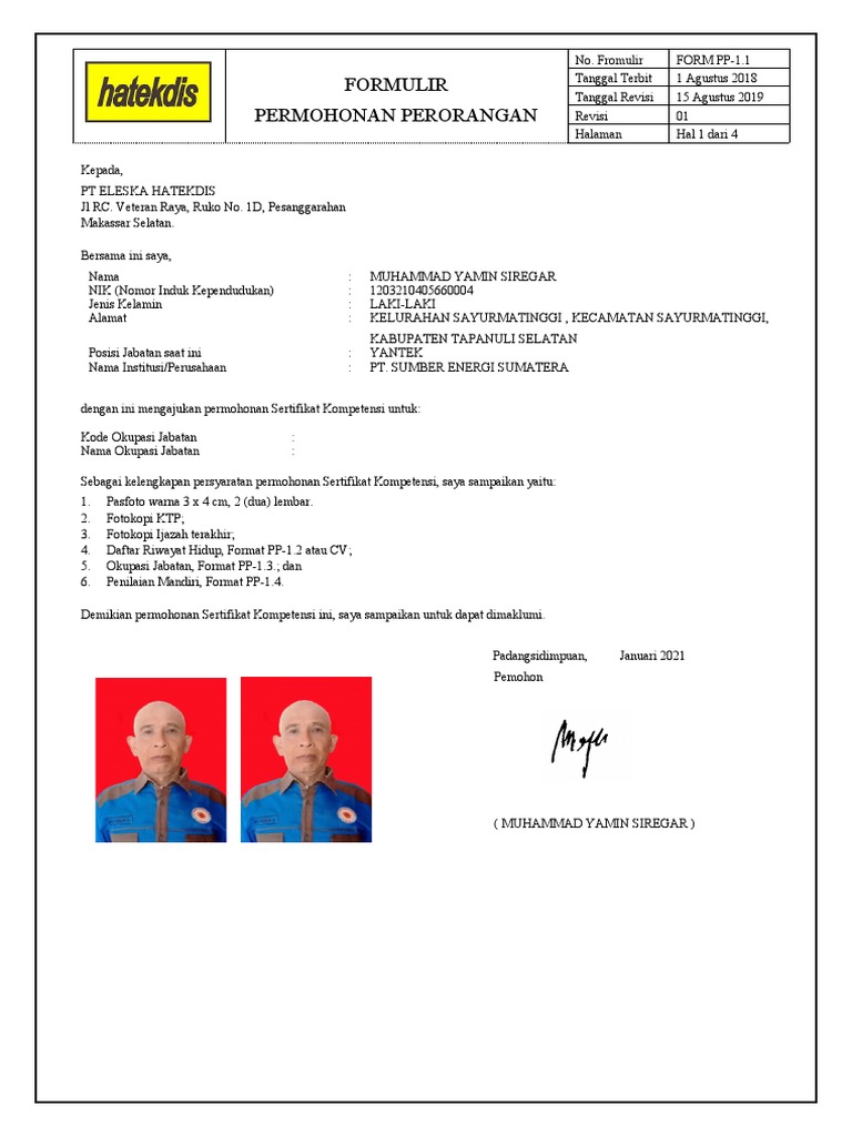 Contoh PP-1.1 S.D. PP-1.4 | PDF