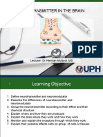 Neuro Transmitter in The Brain: Lecturer: DR Herman Mulijadi, MS