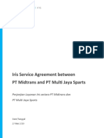 Perjanjian Layanan Iris PT Midtrans dan PT Multi Jaya Sparts