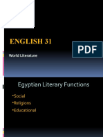 Ancient Egyptian Literary Functions