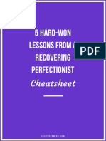 5 Hard Won Lessons From A Recovering Perfectionist Cheat Sheet Hush Your Mind 1