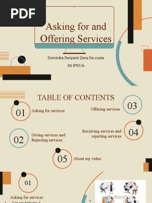 niken's presentation about asking and giving services XII IPS 1