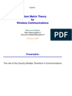 Random Matrix Theory For Wireless Communications: Merouane - Debbah@