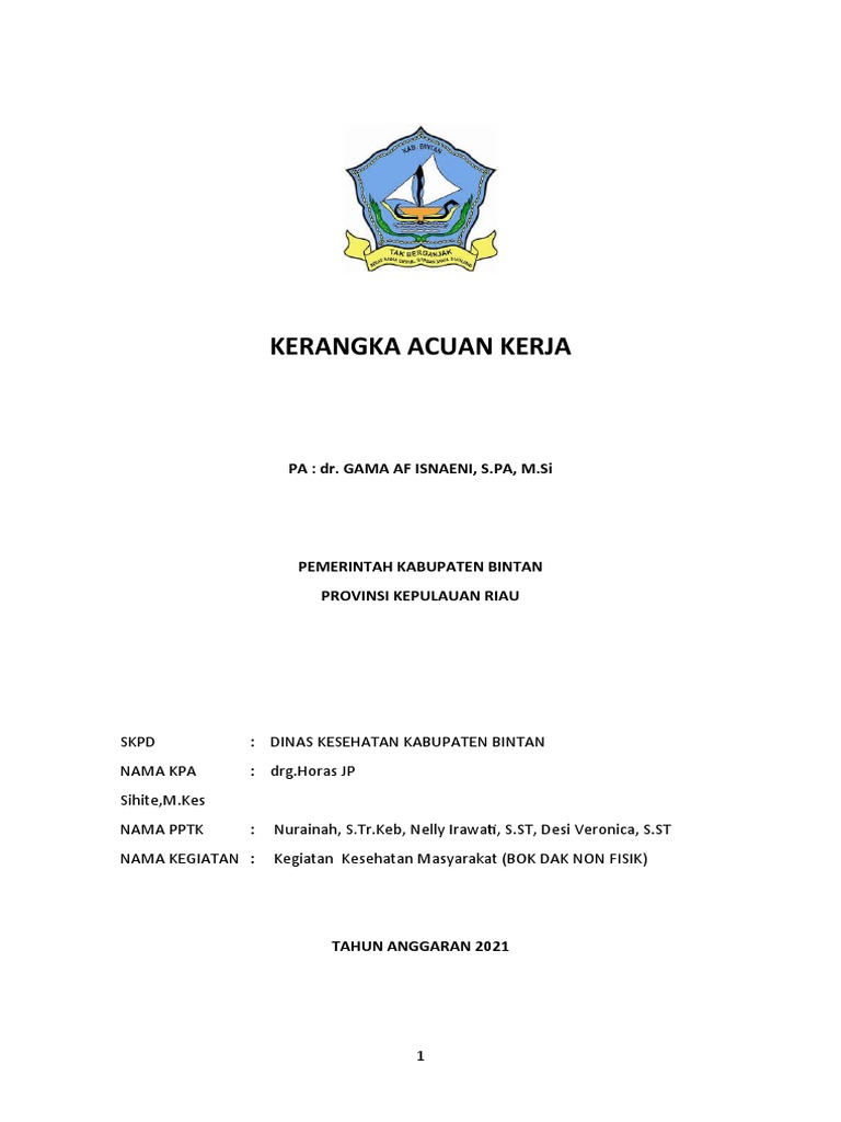 Kak Bidang Kesmas 2021 | PDF