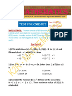 Test - Series - 2 - Complex - Analysis - K2R - .PDF Filename UTF-8''Test Series - 2, Complex Analysis K2R